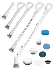 【送料無料】★新品★【2026新登場・ハンドル設計・IPX7 防水仕様】バスポリッシャー 電動お掃除ブラシ コードレス型 充電式 角