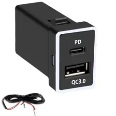 中古 ★新品★車 usbポート トヨタ対応 USB充電器 増設 usbポート 電源ポート QC3.0 PD Type-C 急速 即納
