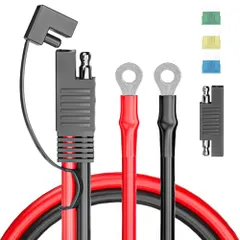 【期間限定】★新品★SAE充電ケーブル 60cm バッテリー延長ケーブル 10AWG オートバイバッテリー充電器 ソーラーパネル、オ