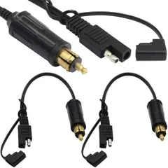 ★新品★Xiatiaosann DIN パワーレットプラグ - SAE アダプターコネクタ、12V-24V SAE プラ 新着