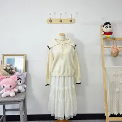 【期間限定】ヴィンテージ COCOA アイボリー セーラーカラー ニット
