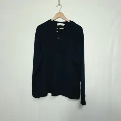 LEE メンズ ワッフル ヘンリーネック 長袖Tシャツ XL アウトレット