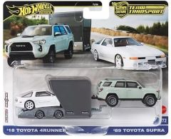 【中古】ミニカー 1/64 積載車両：’89 トヨタ スープラ トランスポーター：’18 トヨタ 4ランナー 「Hot Wheels チームトランスポート」 [HRV37]