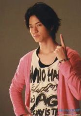 중고 生写真 ジャニーズ Hey! Say! JUMP 中島裕翔 上半身・カーディガンピンク・インナー白・左手指差し・背景ベージュ Hey! Say! JUMP SUMMARY 2010