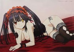 중고 ポスター A2お風呂ポスター 時崎狂三 ドレス 「とら 쿠지 デート・ア・ライブII」 D賞