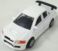 중고 ミニカー 小早川 CT9A LANCER EVOLUTION VII ホワイト 「頭文字D REAL MODEL COLLECTION 公道最速伝説編」 2008年キャンペーン品 サークルK・サンクス限定