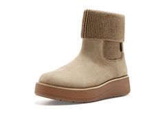 フィットフロップ レディース シューズ ブーツ・レインブーツ スエード ニット Fitflop GenFF Roam Suede Knit Boots Cappuccino