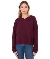 スプレンディット レディース アウター ニット・セーター Vネック Splendid Haven VNeck Sweater Merlot