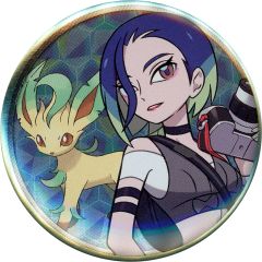 중고 バッジ・ビンズ サザレ＆リーフィア 「ポケットモンスター スカーレット・バイオレット ゼロの秘宝 缶バッジコレクション～ゼロの秘宝編～」 포켓몬 センター限定