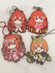 五等分の花嫁 カプセルラバーマスコット ラバーストラップ 五月 四葉 4점 세트
