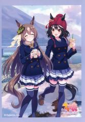 중고 キャラカード キタサンブラック＆サトノダイヤモンド オリジナルブロマイド 「 우마무스메 プリティーダービー×セブンイレブン 3周年キャンペーン!」 アプリキャンペーンA賞 当選品