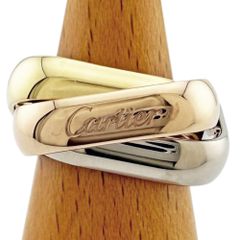 カルティエ トリニティ クッション ラージ リング 指輪 -号 18金 K18イエローゴールド レディース CARTIER 中古 カルティエ
