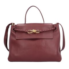 ボッテガヴェネタ チャオチャオ ミディアム ショルダーバッグ レザー レッド レディース BOTTEGAVENETA 中古 ボッテガヴェネタ