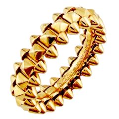 カルティエ クラッシュ ドゥ カルティエ ミディアム リング 指輪 8.5号 18金 K18イエローゴールド レディース CARTIER 中古 カルティエ