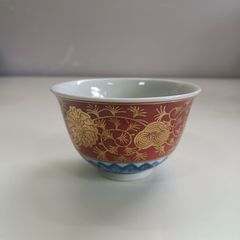 구야야키 구타니나가라쿠 아카에 가네 아야 유자쿠 구이 삼키기 이노구치 전통 공예 재명 1객