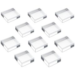 ドナリー アクリルブロック 台座 キューブ 透明 展示 撮影 スペーサー (30mm角 / 厚さ10mm, 10, 個) [30mm角 / 厚さ10mm] [10]