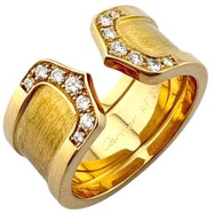 カルティエ 2C リング 指輪 13.5号 18金 K18イエローゴールド ダイヤモンド レディース CARTIER 中古 カルティエ