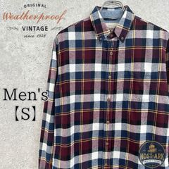 T415 Weatherproof VINTAGE フランネル チェックシャツ フラノシャツ ボルドー×ネイビー×ホワイト〔S〕