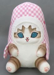 [Used] Plush Shark Nyan (Pink) Gingham Check Shark Nyan BIG Stuffed Toy "mofusand"