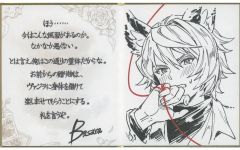 중고 紙製品 バサラ メッセージ入り二つ折り色紙 「GRANBLUE FANTASY-グランブルーファンタジー-」 2026年バレンタイン 返礼品