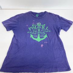ポロ ラルフローレン/POLO RALPH LAUREN 半袖Tシャツ Mサイズ パープル/紫 アンカープリント コットン100% RN41381[OL02947]