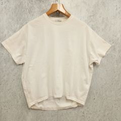 JOURNALSTANDARD ジャーナルスタンダード Tシャツ 半袖 オーバーサイズ ドロスト ラウンドネック ホワイト Fサイズ ◎、□〇