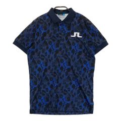 サイズ：S J.LINDEBERG ジェイリンドバーグ 071-28842 半袖ポロシャツ 総柄 ネイビー系 [240101800468] ゴルフウェア メンズ ストスト