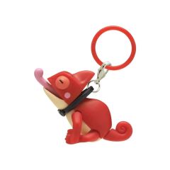 중고 キーホルダー レッド 「おさんぽカメレオン Fit」