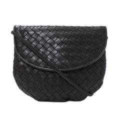ボッテガ・ヴェネタ BOTTEGAVENETA バッグ レディース ブランド ショルダーバッグ イントレチャート レザー ブラック 黒 肩掛け お出かけ おしゃれ 大人 シンプル