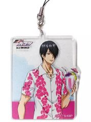중고 ストラップ キャラクター 氷室辰也 ラメ入りアクリルストラップ 「黒子のバスケ 黒子の夏休み in J-WORLD TOKYO」 ミニゲーム ビーチフラッグ 쿠지 B賞
