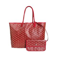 ゴヤール サンルイPM トートバッグ PVCコーティングキャンバス レッド ユニセックス GOYARD 中古 ゴヤール