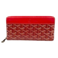 ゴヤール ヘリボーン マティニョン ジップGM 長財布 PVCコーティングキャンバス APMZIP-GM-02 レディース GOYARD 中古 ゴヤール