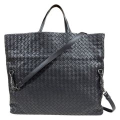 ボッテガヴェネタ イントレチャート ショルダーバッグ レザー ブラック レディース BOTTEGAVENETA 中古 ボッテガヴェネタ