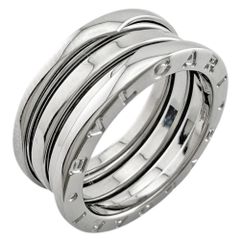 ブルガリ B-zero.1 ビーゼロワン 3バンド リング 指輪 15.5号 18金 K18ホワイトゴールド ユニセックス BVLGARI 中古 ブルガリ