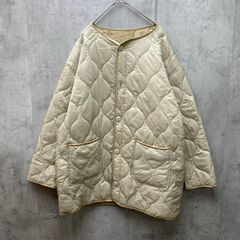 ▽ SM2 サマンサモスモス ノーカラー キルティング ブルゾン F ベージュ ◆■ レディース