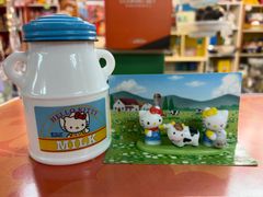 Sanrio 산리오 ハローキティ ミミィ ミルクセット 牛さんセット 陶器 1997年 레트로 千趣会 ベルメゾン