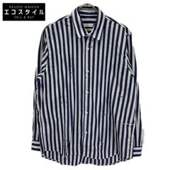 POP TRADING COMPANY　ポップトレーディングカンパニー　1251-3-000025 ロゴ ストライプ シャツ　L