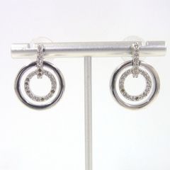 スワロフスキー SWAROVSKI Circle サークル クリスタル ピアス 石抜けあり