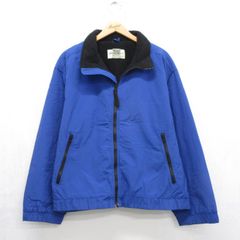 L 古着 Eddie Bauer エディーバウアー 長袖 ジャケット ナイロン メンズ 00年代 00s ブルー 内側フリース 26oct15