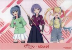 중고 卓上マット ロック&アモーリス&仲町あられ 描き下ろし ボウリングシャツver. オリジナルB4プラマット 「BanG Dream!×ROUND1」 後半期間 コラボパック・コラボルーム利用特典
