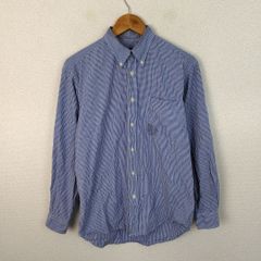 UNIQLO ユニクロ 長袖シャツ ボタンダウン ギンガムチェック コットン100% ブルー M メンズ 古着 カジュアル
