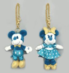 중고 ぬいぐるみマスコット・ぬいぐるみバッジ ミッキーマウス＆ミニーマウス ぬいぐるみチャーム 「東京ディズニーシー25周年 “スパークリング・ジュビリー”」 東京ディズニーシー限定