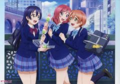 중고 クリアポスター A3クリアポスター 海未＆凛＆真姫 「 쿠지 引き堂 ラブライブ! オンライン 쿠지 Ver.LoveLive!Days5周年～μ’s～」 C-8賞