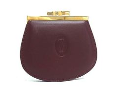 Cartier カルティエ コインケース マストライン ボルドー系 カーフレザー ユニセックス がま口 小銭入れ 美品