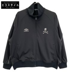 mastermind　マスターマインド　×UMBRO ブラック バックロゴプリント トラックジャケット　M