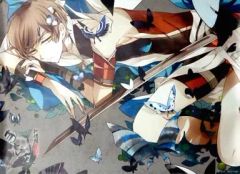 중고 ポスター アニメ 山崎烝 寝姿 ジャケット絵 「新撰組血魂録 勿忘草 ブラインドポスター」