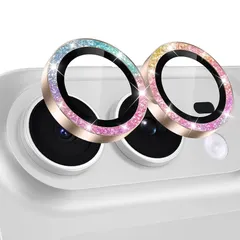 【新品】 カメラカバー iPhone Duo用 カメラフィルム キラキラ アイフォンDuo カメラ保護 超高透過率 貼り付けガイド付き ラメ カラフル
