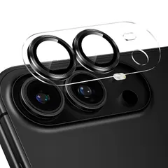 【新品】 Podick iPhone 18 Duo 用 カメラカバー カメラフィルム 透明台座 9H アイフォン18 Duo レンズ保護 ブラック