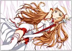 중고 ポスター アニメ B アスナ 寝転び A3クリアポスター 「ソードアート・オンライン」