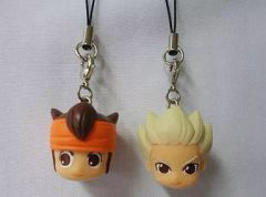 중고 ストラップ キャラクター 円堂守＆豪炎寺修也 ペアキャラストラップ 「3DSソフト イナズマイレブン1・2・3!! 円堂守伝説」 早期購入者特典